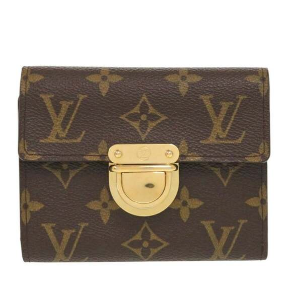 Louis Vuitton Koala Monogram Portefeuille M58013 Canvas Brown Tri-fold Wallet...